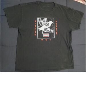 Migos Reppin The Culture T-Shirt Black Distressed Graphic Tee Hip Hop Trap SZ L